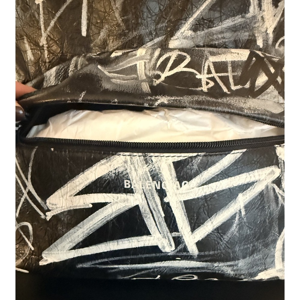 Balenciaga Explorer Graffiti Backpack Black Lambskin Rare Dustbag - Picture 7 of 16